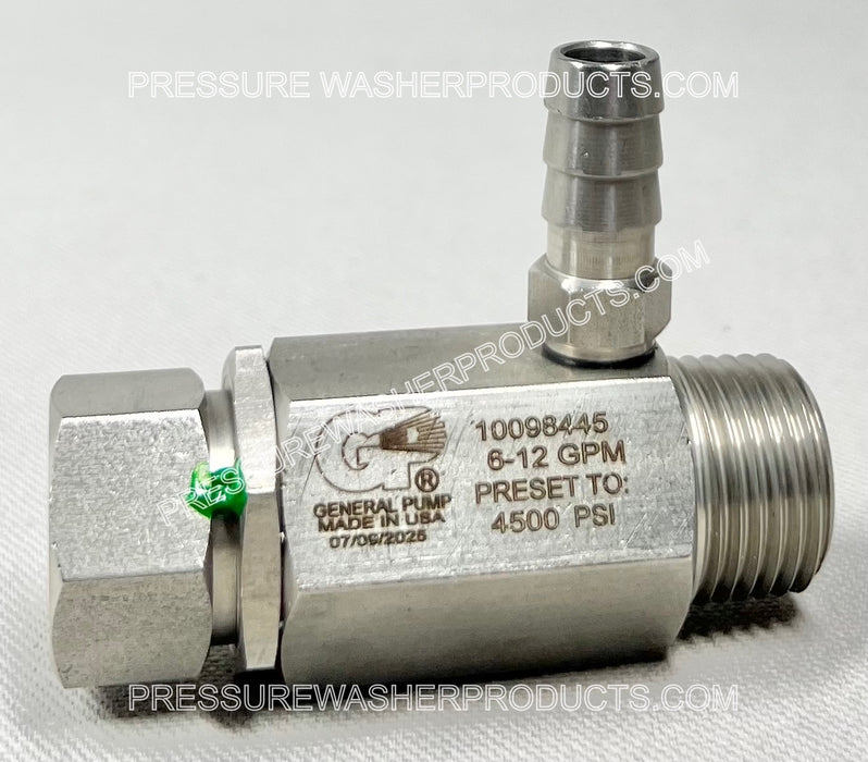 1/2" MPT Safety Relief Valve 1000-6000 PSI 4-12 gpm 100984