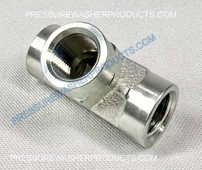 Steel Tee 3/8" Fptx3/8" Fptx 3/8" Fpt 5000 Psi High Pressure Use