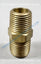 1/2" MPT Hex Nipple Brass