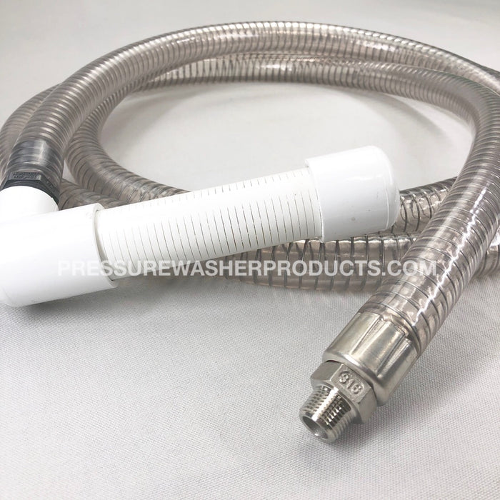 1" MPT Non-Collapsible Suction Hose Assembly with Slotted PVC Filter for Batch Mixing