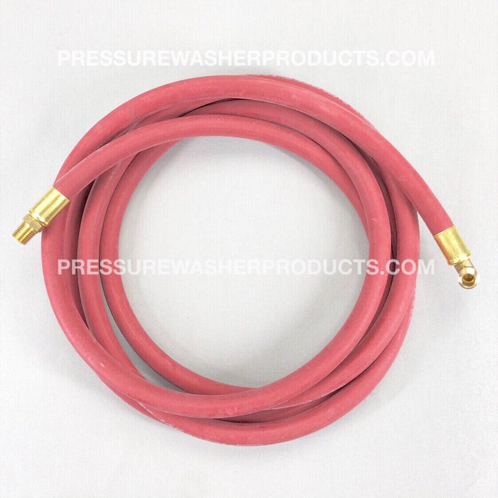 3/8" ID x 12' Flexible Rubber Air Hose 300 PSI 1/4" MPT x 1/4" MPT