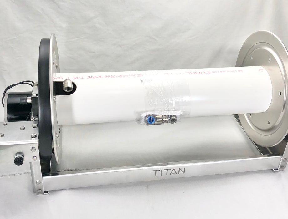 4318E Titan 18" Aluminum Electric Hose Reel with Steel Manifold Stackable