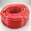 5/8" ID x 200' Red Kuri Tec Softwash Hose 1/2" MPT 316 Stainless Steel Crimped On Hose Ends K1154