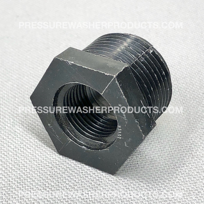 3/4" mpt x 1/4" fpt Black Polypropylene Reducing Bushing