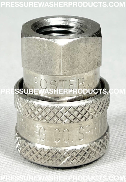 Foster 1/4" FPT Female Socket Stainless Steel Quick Connect Coupler