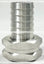 3/4" Hose Barb x Female Garden Hose Thread 316 Stainless Steel