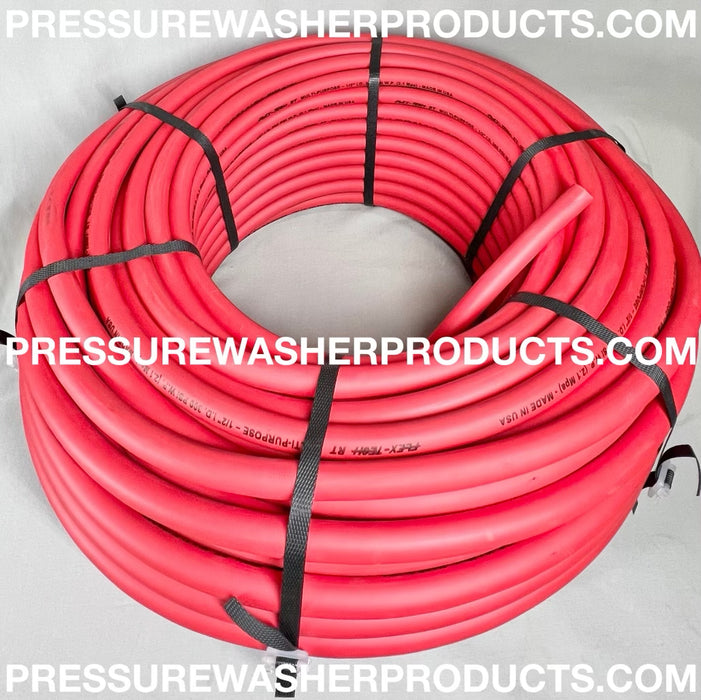 1/2 FLEX TECH RED 200' chemical hose chlorine sodium hypochlorite RT-0625  — PressureWasherProducts