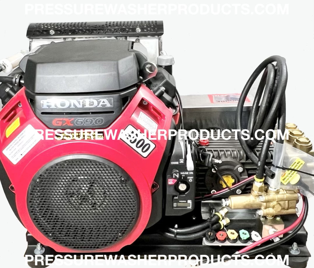 8 gpm 3500 psi K7.3 Skid Cold Pressure Washer Honda Muffler No Fuel Ta