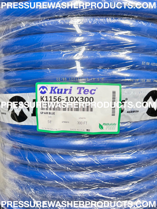 5/8 BLUE KURI TEC kuri tek chemical hose chlorine sodium hypochlorite hose  — PressureWasherProducts