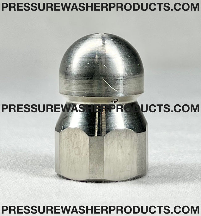 6.5 Stainless Steel Sewer Nozzle 3/8 FPT (.9mm orifices)