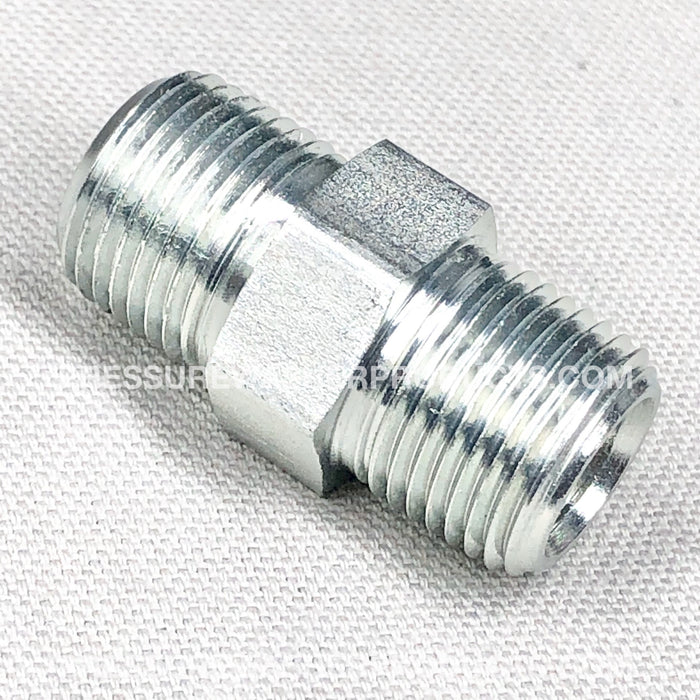 1/4" Hex Nipple MPT 5000 PSI Steel 1/4" MPT x 1/4" MPT