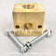 1/2" FPT x 1/2" FPT Unloader Block Brass