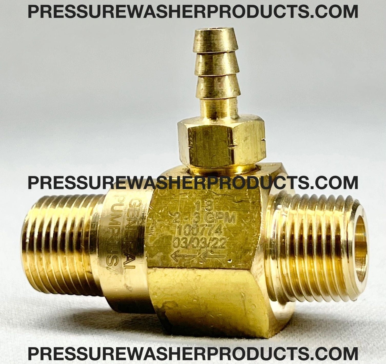 2 - 3 GPM 1.8 mm Chemical Injector High Draw Fixed General Pump 100774 ...