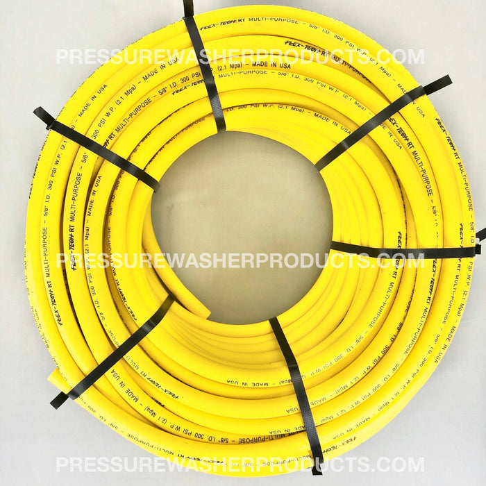 5/8" ID Yellow Flex Tech RT Custom Length Sold Per Foot Softwash Chemical Hose