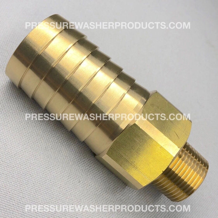 1 1/2" Hose Barb x 3/4” MPT Brass for Pump Inlet