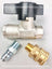 3/8" High Pressure Ball Valve DN10 Kit with Brass Socket & Steel Plug