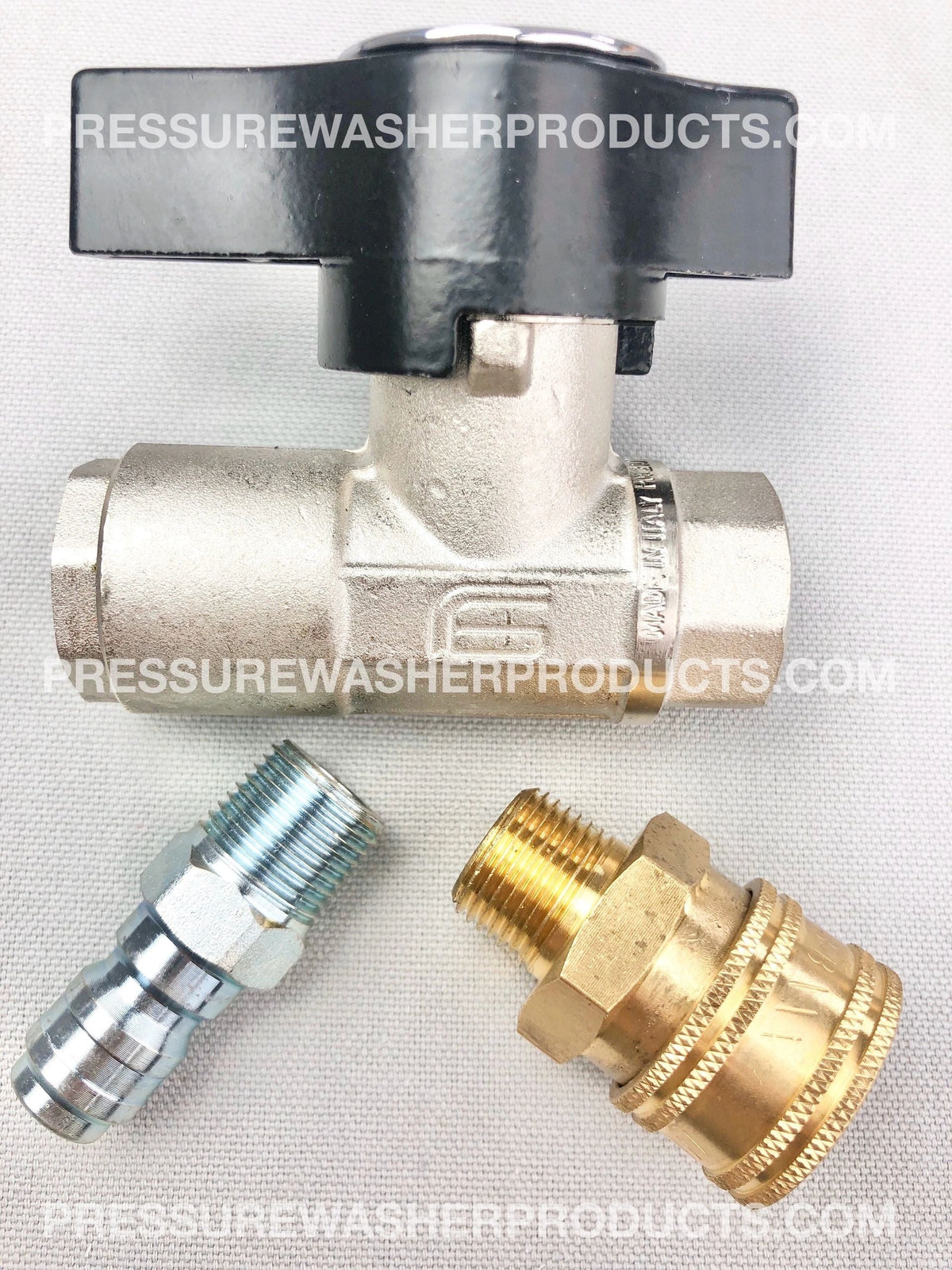 MTM Hydro / Veloci 3/8" Premium Plated Brass Ball Valve – 20.0032, 3000 PSI, Cold Water Pressure Washer